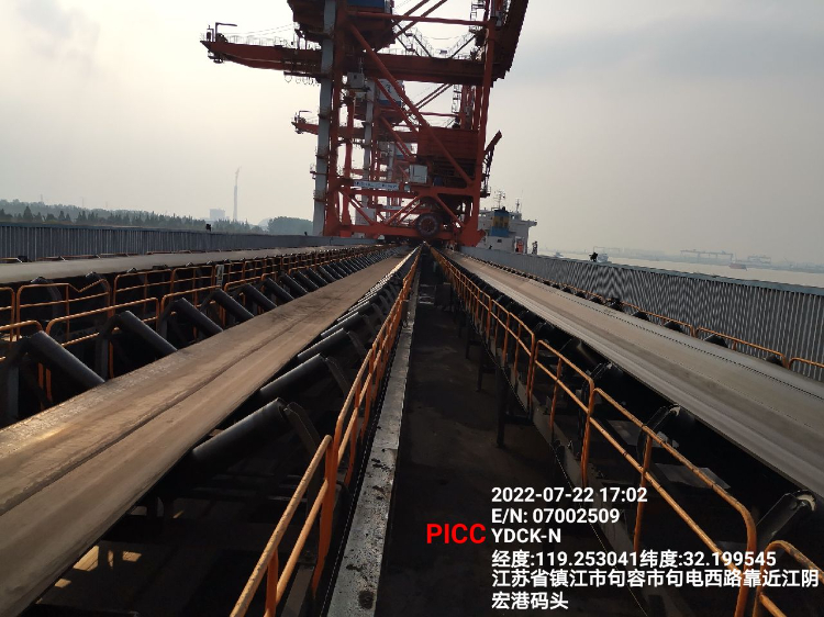 供应江苏镇江450米火电厂煤炭输送带